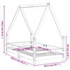 vidaXL Giroletto per Bambini 80x160 cm in Legno Massello di Pino