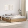 vidaXL Struttura letto con contenitore Rovere artigianale 200 x 200 cm