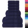 vidaXL Set Asciugamani 8 pz FROGN Blu Navy 100% Cotone