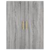 vidaXL Credenza Grigio Sonoma 69,5x34x180 cm in Legno Multistrato