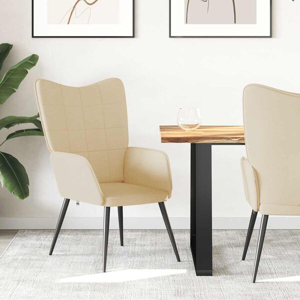 vidaXL Sedia Relax Crema in Tessuto