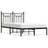 vidaXL Giroletto con Testiera in Metallo Nero 120x190 cm