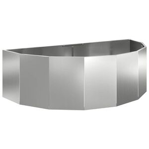 vidaXL Fioriera Argento 120 x 60 x 35 cm Acciaio zincato