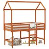 vidaXL Struttura per letto soppalco Marrone Cera 90 x 190 cm