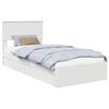 vidaXL Letto con Contenitore Bianco 90 x 190 cm Legno ingegnerizzato