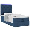 vidaXL Struttura Letto Pouf con Materasso Blu 80x200 cm in Tessuto