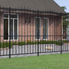 vidaXL Recinzione da Giardino Woerden con Punta a Lancia Nera 240x175 cm in Acciaio