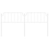 vidaXL Testiera in Metallo Bianco 193 cm