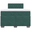 vidaXL Giroletto a Molle con Materasso Verde Scuro 120x190 cm Velluto