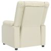 vidaXL Poltrona Massaggiante Elettrica Crema Similpelle