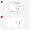 vidaXL Armadio Bianco 60 x 40 x 40 cm Acciaio