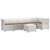 vidaXL Divano da Giardino 6 Posti con Cuscini Aspetto Rattan PP Bianco