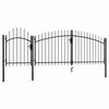 vidaXL Cancello da Giardino Woerden in acciaio 1,75x4 m Nero