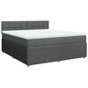 vidaXL Giroletto a Molle con Materasso Grigio Scuro 180x200 cm Tessuto
