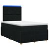 vidaXL Letto Box Spring LED con Materasso Nero 120 x 190 cm Tessuto