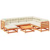vidaXL Set Divani Giardino 8 pz con Cuscini Marrone Cera Massello Pino