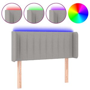 vidaXL Testiera Grigio Chiaro a LED 83x16x78/88 cm in Tessuto