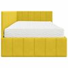 vidaXL Struttura Letto Angolare con Materasso 2 pcs Giallo Velluto