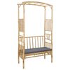 vidaXL Arco da Giardino con Panchina Grigio Scuro 115 x 50 x 205 cm