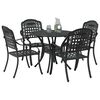 vidaXL Set da Pranzo per Giardino 5 pcs Nero Alluminio