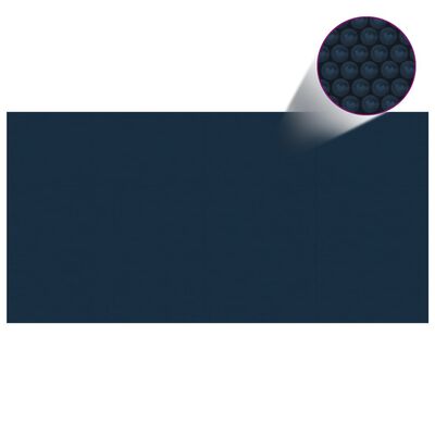 vidaXL Pellicola Galleggiante Solare PE Piscina 975x488 cm Nero e Blu