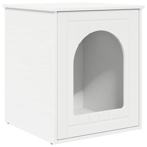 vidaXL Casa per Gatti Bianco 53 x 52 x 62 cm Legno multistrato