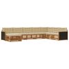 vidaXL Set di divani da esterno con cuscino 8 pcs Naturale e Beige