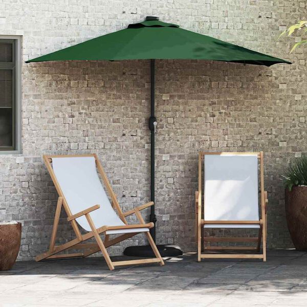 vidaXL Ombrello da giardino Verde 294 x 150 x 223 cm