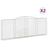 vidaXL Cesti Gabbioni ad Arco 2 pz 400x30x140/160 cm Ferro Zincato