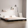 vidaXL Letto a Pallet Nero 135x190 cm Double Legno Massello di Pino
