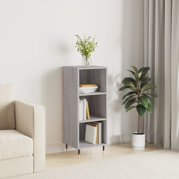 vidaXL Credenza Grigio Sonoma 34,5x32,5x90 cm in Legno Multistrato