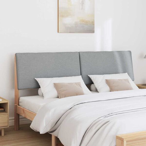 vidaXL Testiera imbottita Grigio chiaro 180 cm Pino massello