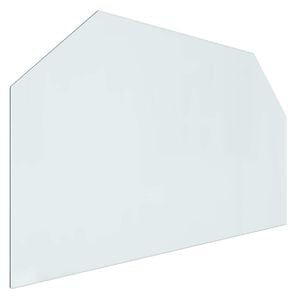 vidaXL Piastra in vetro per camino Trasparente 100 x 60 cm Vetro
