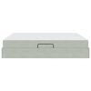 vidaXL Letto con contenitore e materasso Grigio chiaro 160 x 200 cm