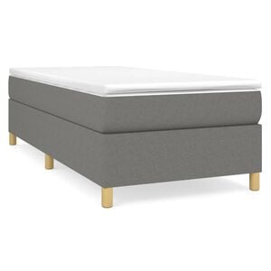 vidaXL Struttura Letto a Rete a Molle Grigio Scuro 90x200 cm Tessuto