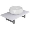 vidaXL Set Mobili da Bagno 2 pz Ceramica Bianco