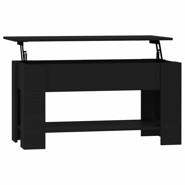 vidaXL Tavolino da Salotto Nero 101x49x52 cm in Legno Multistrato