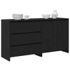 vidaXL Credenza 2 pcs Nero 70 x 41 x 75 cm Legno multistrato