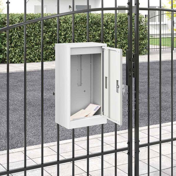 vidaXL cassetta postalepastkastei Bianco 30 x 20 x 55 cm Acciaio