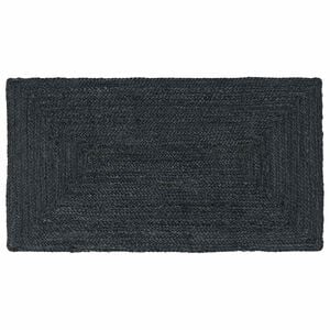 vidaXL Tappeti per area Rettangolare Grigio Scuro 60 x 110 cm Juta