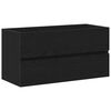 vidaXL Mobile Lavabo Rovere Nero 90x38,5x45 cm in Legno Multistrato