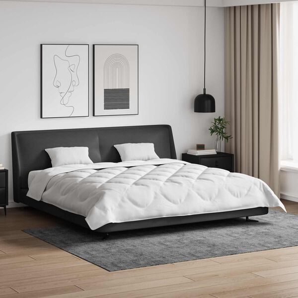 vidaXL Piumone con cuscino 3 pcs Bianco Microfibra