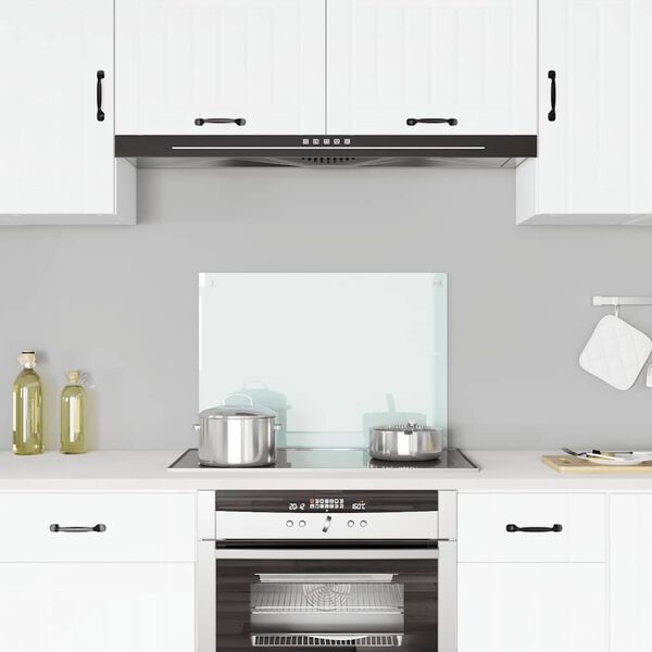 vidaXL Paraschizzi per Cucina Bianco 70x50 cm in Vetro Temperato