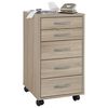 FMD Schedario con 5 Cassetti Rovere