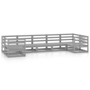 vidaXL Set Salotto da Giardino 7 pz in Legno Massello di Pino