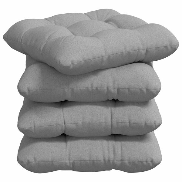 vidaXL Cuscini per Seduta 4 pcs Grigio Nuvola 45 x 45 x 12 cm Tessuto