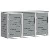vidaXL Stoccaggio contenitore a ruote Acciaio Inox Grigio