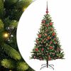 vidaXL Albero di Natale Artificiale Pieghevole 150 LED Verde 150 cm