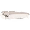 vidaXL Giroletto con Cassetti Bianco 135x190 cm Double