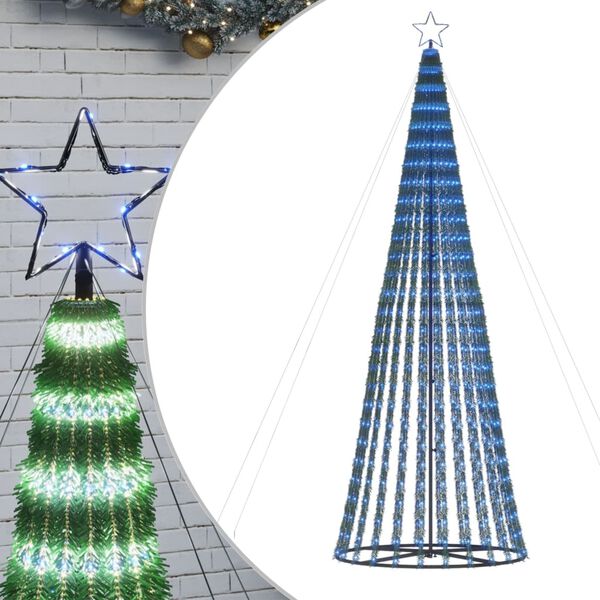 vidaXL Albero di Natale a LED 688 LED Blu 300 cm